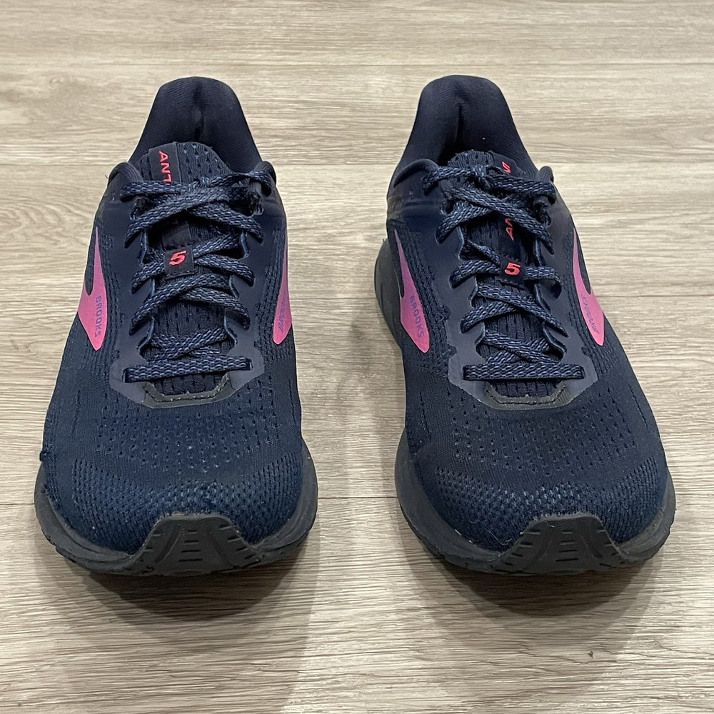 Brooks Womens Running Shoes Anthem 5 Sneakers 9.5 Comfort Blue Pink - Picture 5 of 7